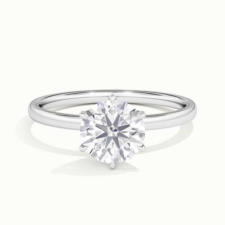 Rose gold oval-cut tulip setting engagement ring, front view