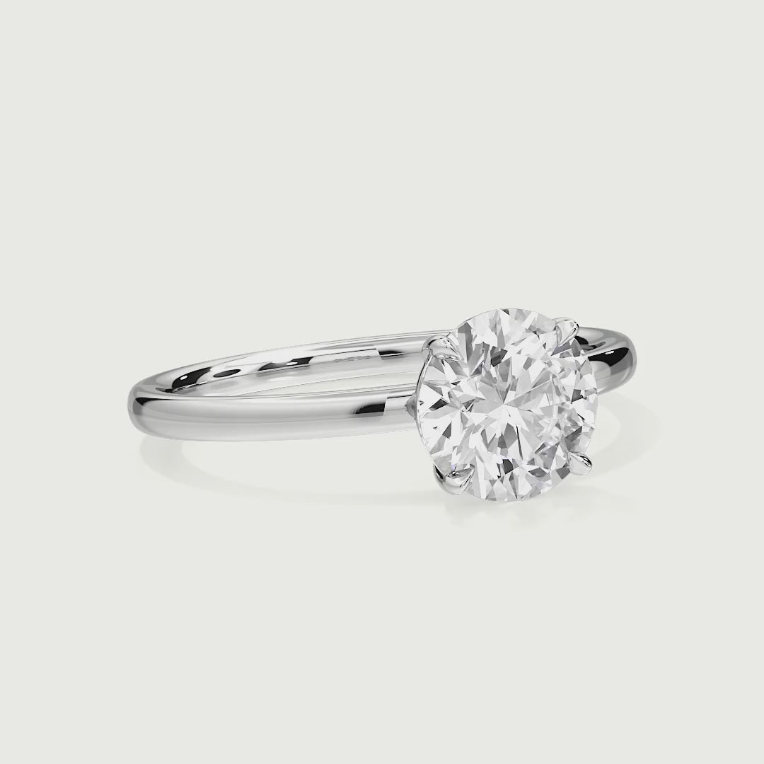 Adalyn Round Lab Grown Diamond Solitaire Engagement Ring