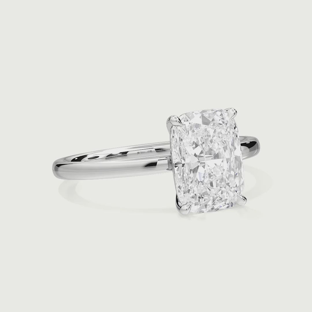 Adalyn Elongated Cushion Lab Grown Diamond Solitaire Engagement Ring